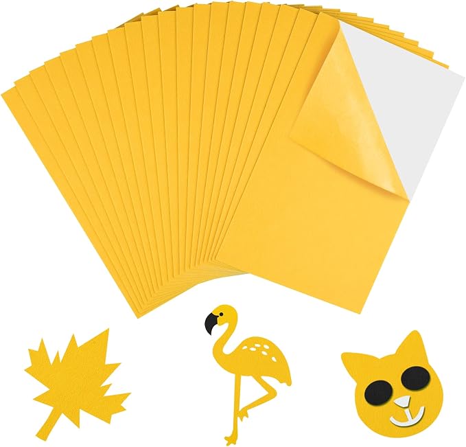 NACHLYNN 20Pcs Self Adhesive Felt Fabric Sheets 7"x11.5" /18x29cm Sticky Back