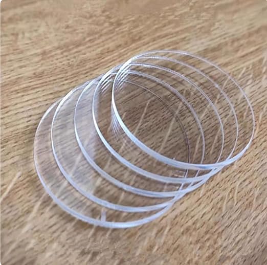 Set of 20 White Acrylic Discs, 1/8" Thick Round Transparent Circle Blanks