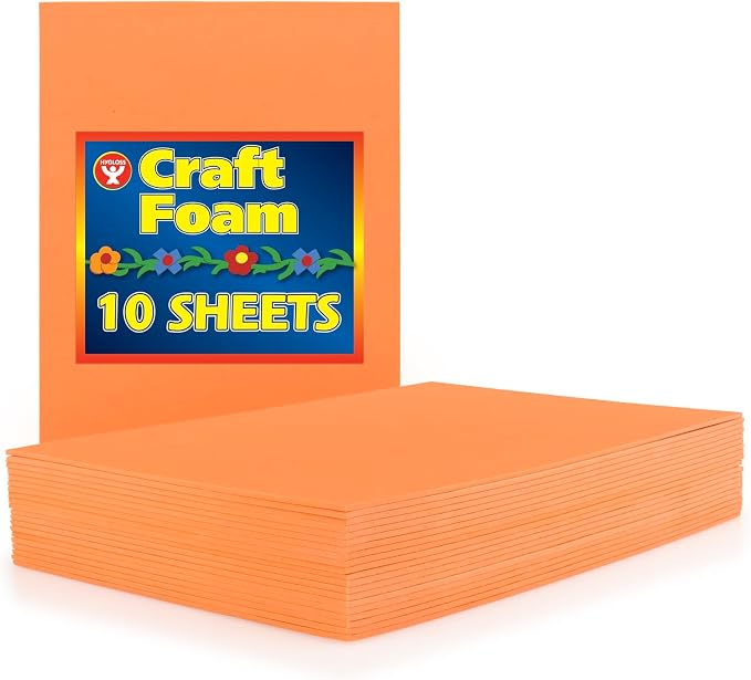 Hygloss Products Sheets for Crafts Colorful Foam for DIY Arts & Craft, 10 Piece