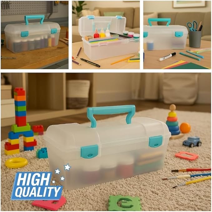 ArtBin 6937AG Essentials Lift-Out Tray Box, Portable Art & Craft Organizer