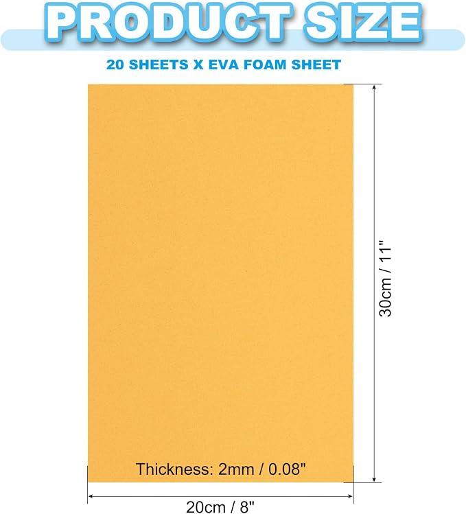 PATIKIL 20 Pack EVA Foam Sheets
