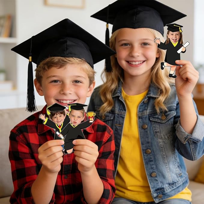 90 Set Graduation Hat Gown Cutout Graduation Bulletin Board Decoration Black