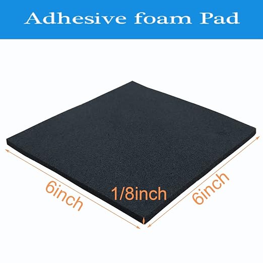 Rubber Adhesive Pads 4 Pcs 6" x 6" x 1/8" Neoprene