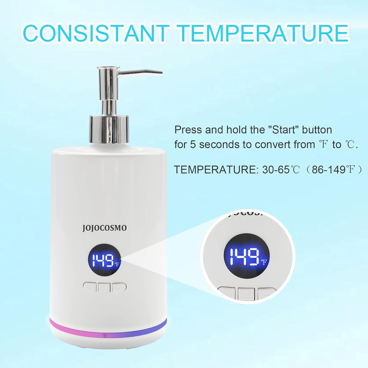 Massage Oil Warmer, Professional Lotion Warmer Heater,Automatic Massage Bottles Warmer Heated Oil Lotion Cream for Salon, Barber Shops, Home, with Two Oil Bottle Dispenser