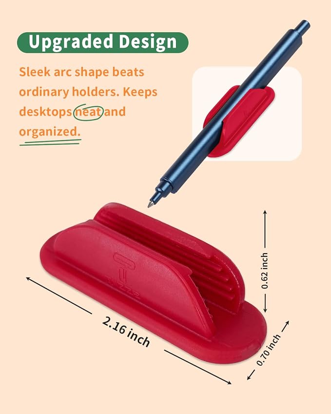 Tiizze Adhesive Pencil Holders for Desk Set of 10