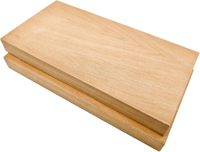 2PCS Unfinished Basswood Blocks