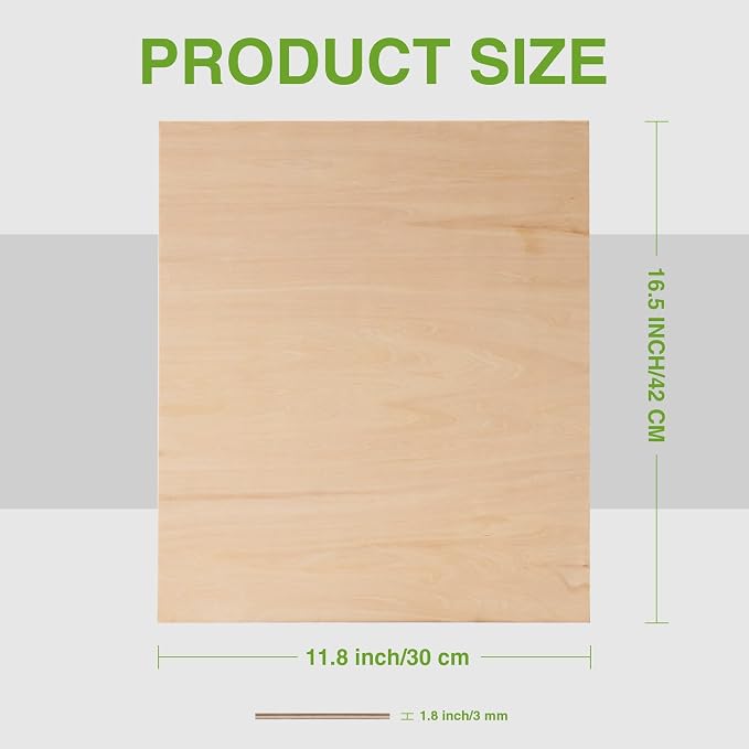 ROBOTIME 6-Pack Basswood Sheets 1/8"