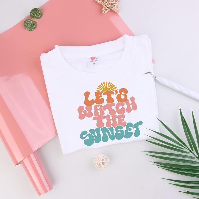 Tintnut Coral Color Heat Transfer Vinyl, 10inx6ft Iron on Vinyl | Neutral boho