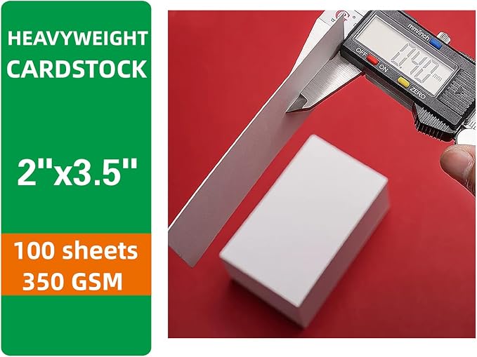 100 Sheets blank cardstock 2 x 3.5 In Heavy Weight business Card Stock