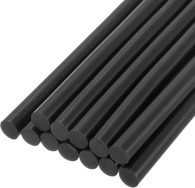 uxcell Mini Hot Glue Sticks for Glue Gun 11mm x 100mm Black 12pcs