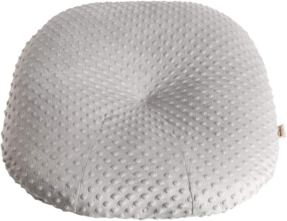 OWLOWLA Newborn Lounger Cover,Minky Removable Slipcover Fits Newborn Lounger for Baby Boy Girl(Silver Gray)