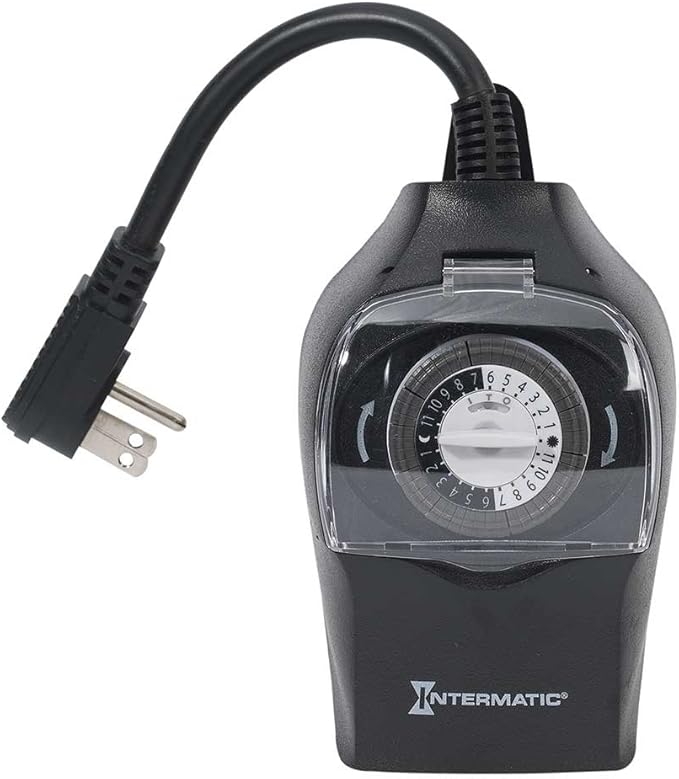 Intermatic HB31K 24 Hour 15-Amp Outdoor Timer for Decorations and Lights, Weatherproof