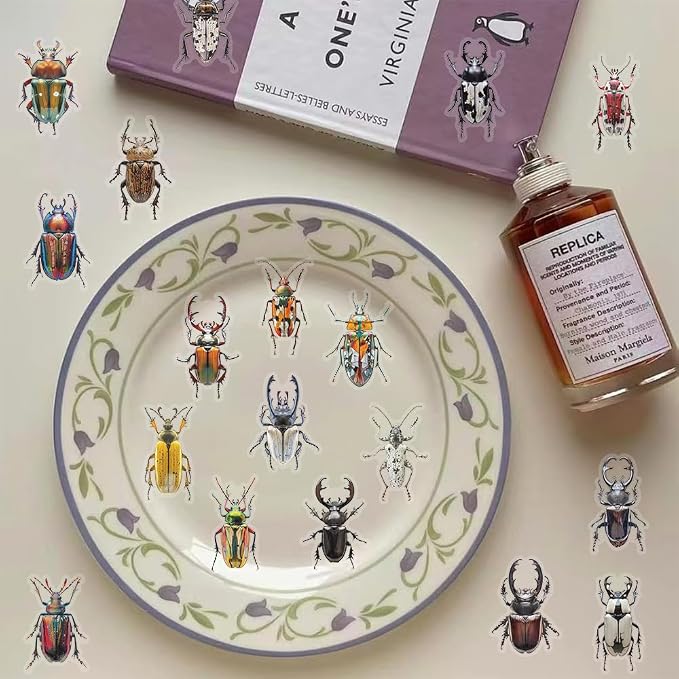 50 PCS Realistic Beetle Stickers
