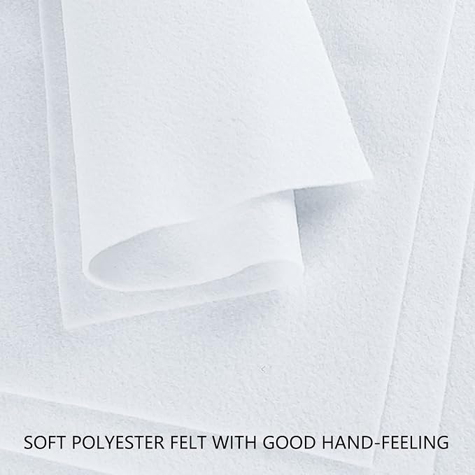 Jtnohx White Felt Fabric, Soft Felt Sheets
