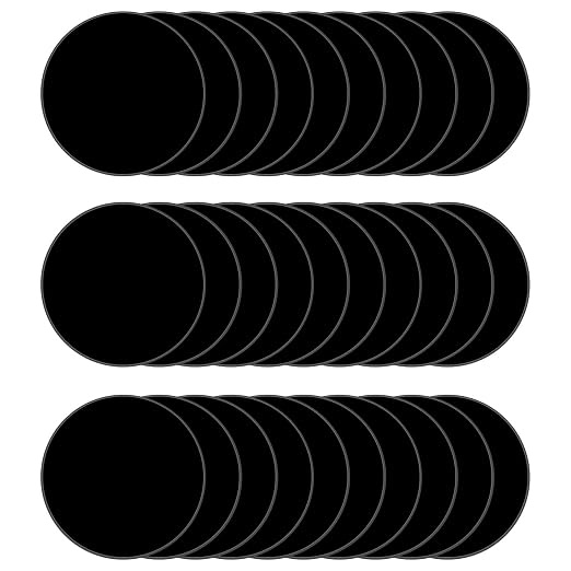 30Pcs 4 inch Black Acrylic Discs Acrylic Circle Blanks, Round Acrylic Sheets