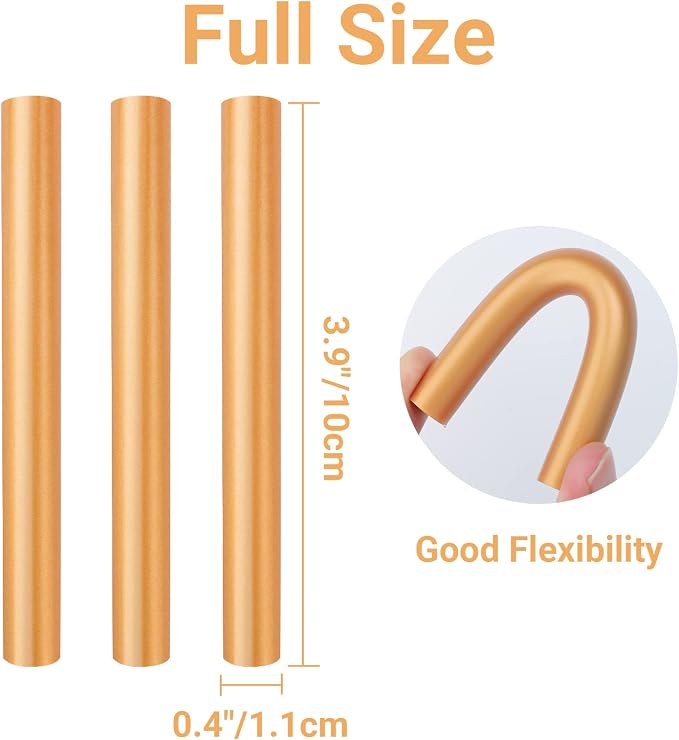 48 Pack Metallic Gold Hot Glue Sticks Full Size, Wax Sticks