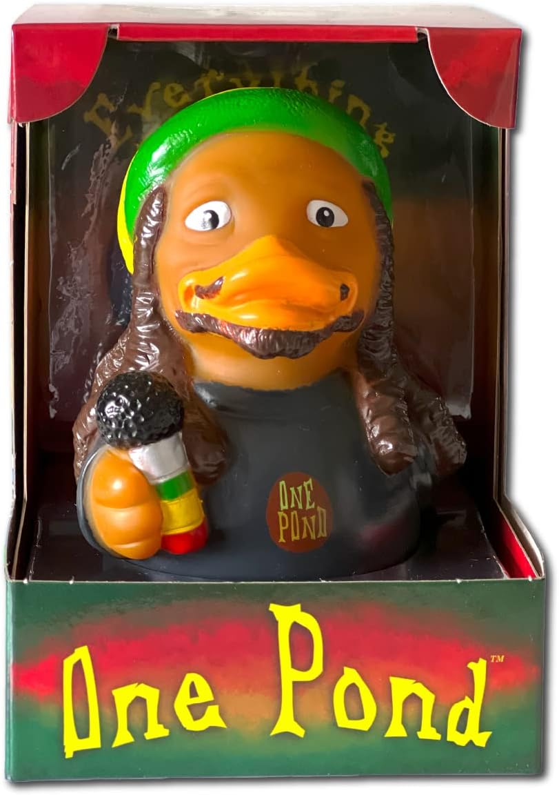 CelebriDucks - One Pond Rasta - Floating Rubber Ducks - Collectible Bath Toy Gift for Kids & Adults of All Ages