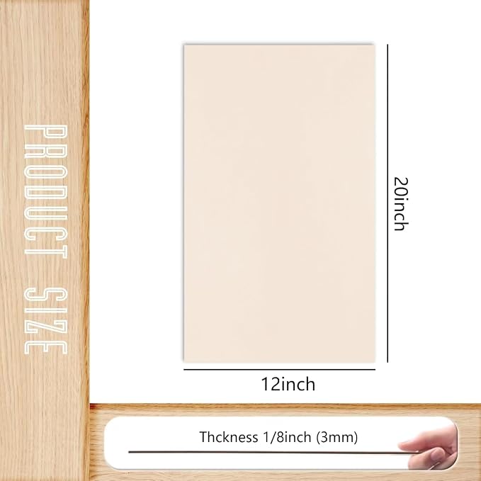 12 Pack Basswood Sheets 1/8x20x12 Inch, Unfinished Wood