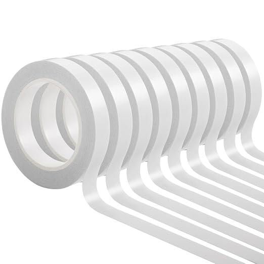 9 Rolls Double Sided Tape for Crafts, Strong Double-Sided Tape, Scrapbook Tape
