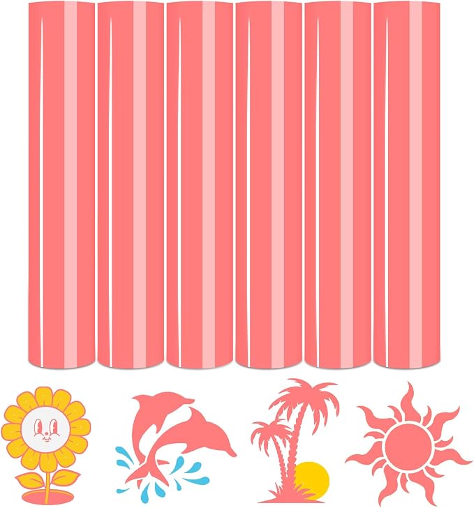 Tintnut Light Pink Neon Heat Transfer Vinyl, easy cut & weed, stretch washable