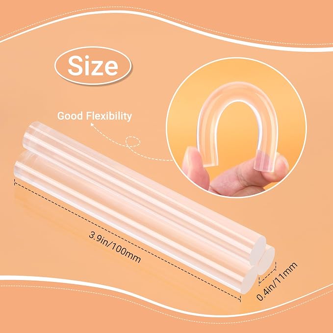 100 Pack Crystal Clear Hot Glue Sticks