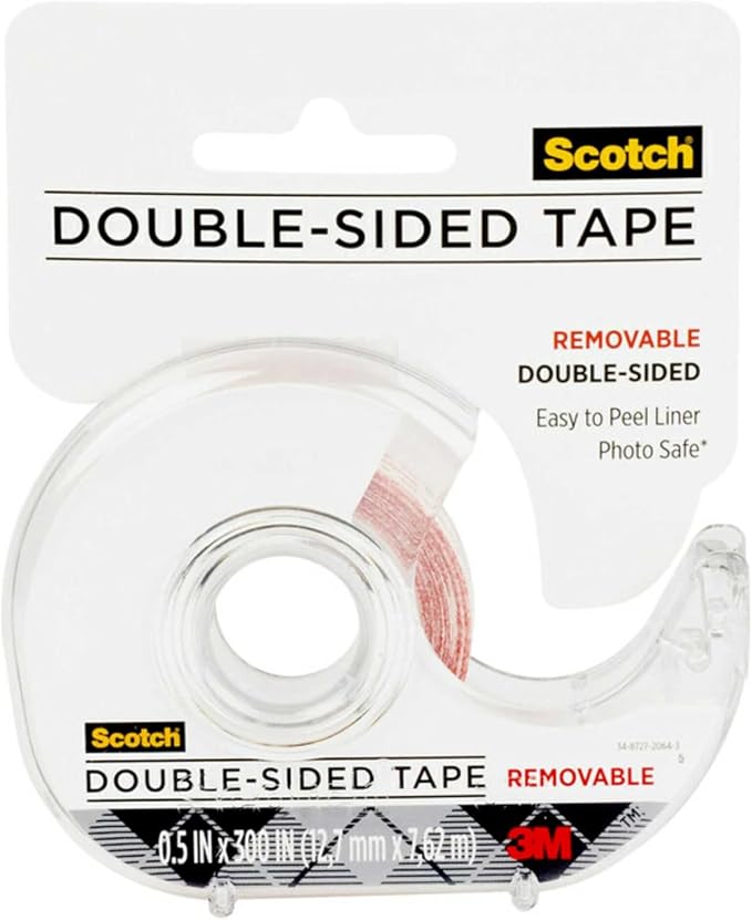 Scotch Double Sided Tape, 1/2 in x 300 in