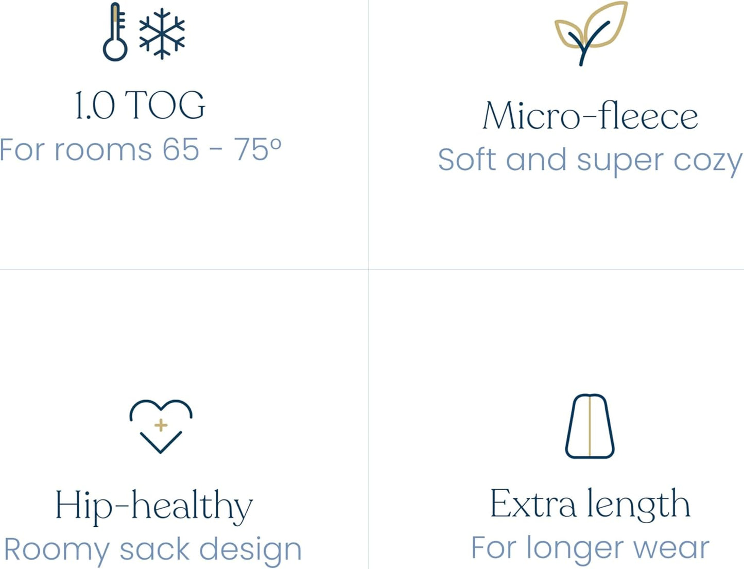 HALO Micro-Fleece Wearable Blanket, Swaddle Transition Sleeping Bag, TOG 1.0