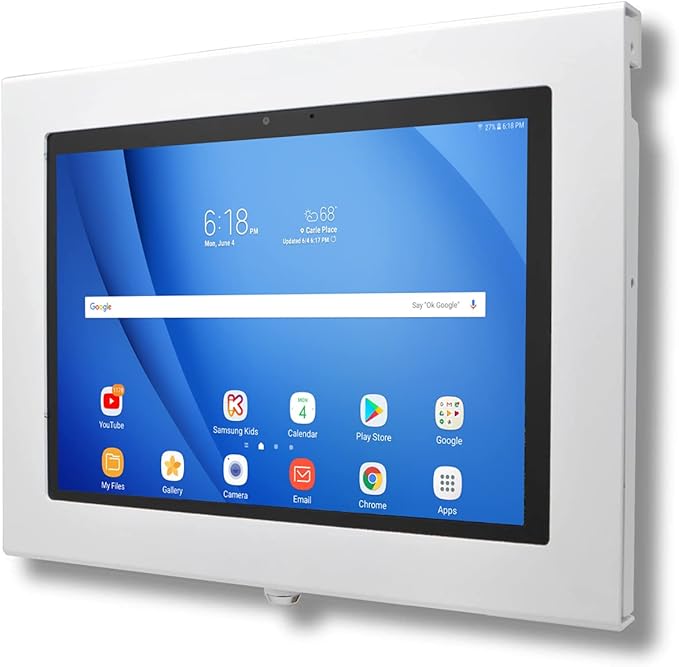 TABcare Locking Anti-Theft Metal Case for Samsung Galaxy TAB A 10.1 2019 Tablet for Kiosk, POS, Store, Show Display, Time Clock (TAB A 10.1 2019 SM-T510, White)