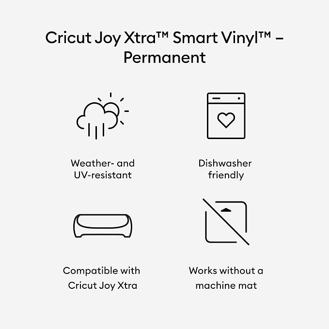 Cricut Joy Xtra Matte Metallic Smart Permanent Vinyl, Recommended