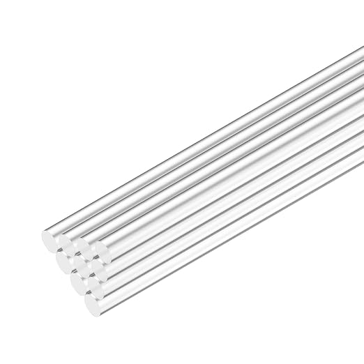 M METERXITY 10-Pack Acrylic Round Rods, 11.81 x 0.28 Inch/ 300 x 7 mm Clear