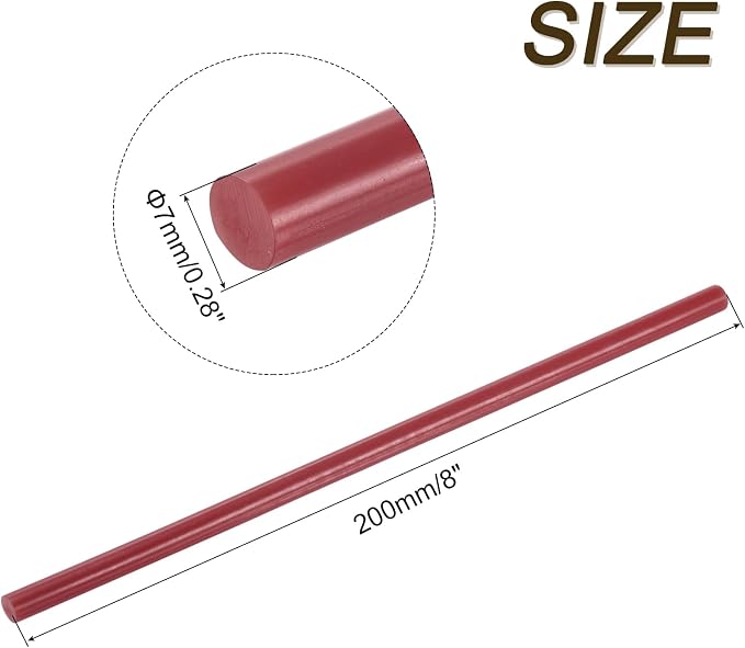 uxcell 30pcs 7mm x 200mm Full Size Hot Glue Gun Sticks 8-inch x 0.27-inch High