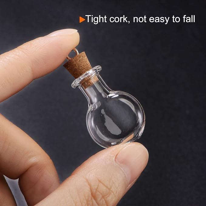 HARFINGTON 20pcs Mini Glass Bottles