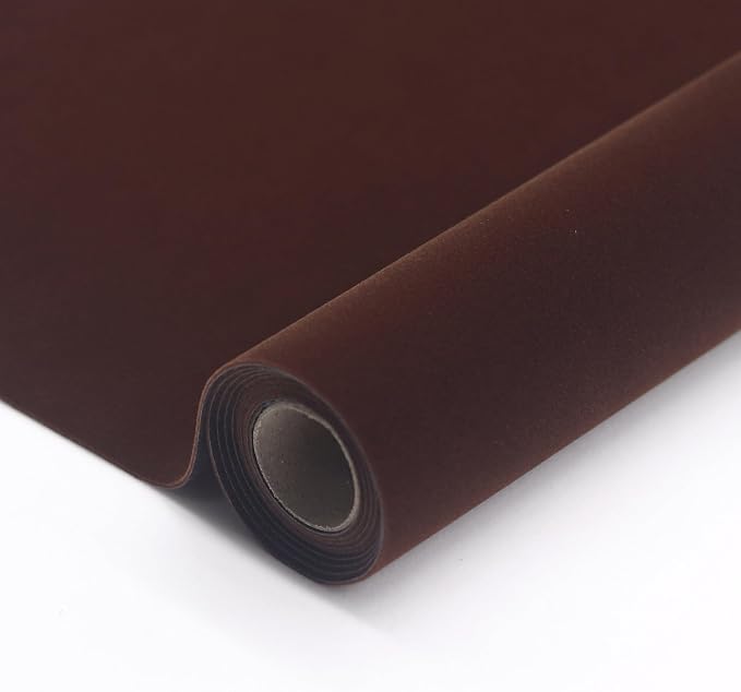 Coffee Large Size Self Adhesive Soft Velvet Drawer Liner DIY Fabric Felt Liner