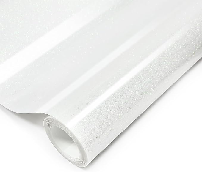 Glitter Iron On 12in X 8ft, HTV Heat Transfer Vinyl | Glitter HTV Easy to Cut &