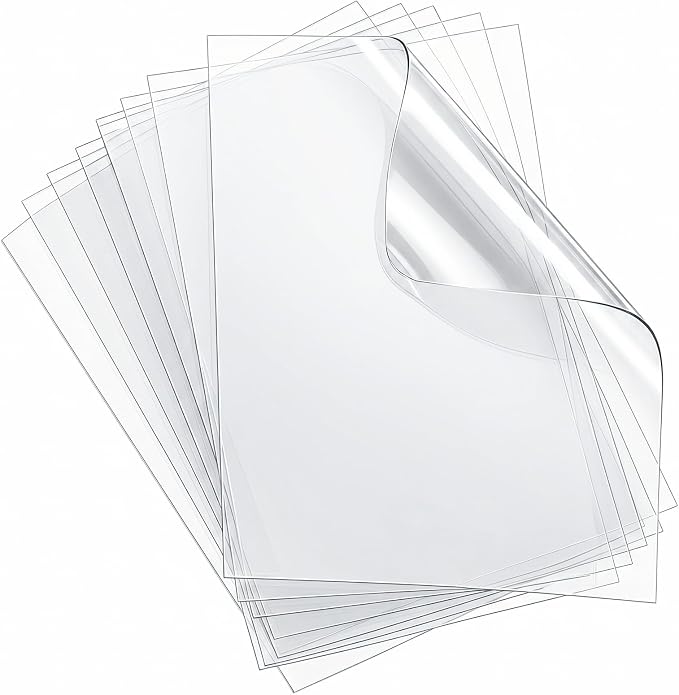 50Pcs Acetate Sheets for Crafts 6.30×4.33in Heat Resistant Clear Acetate Sheets