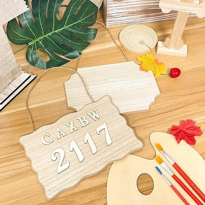 8 Pack Unfinished Wood Signs
