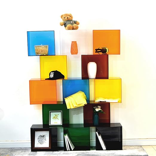 7 Pieces & 7 Colors 8" x 12" x 0.118" Transparent Colored Cast Acrylic Sheets