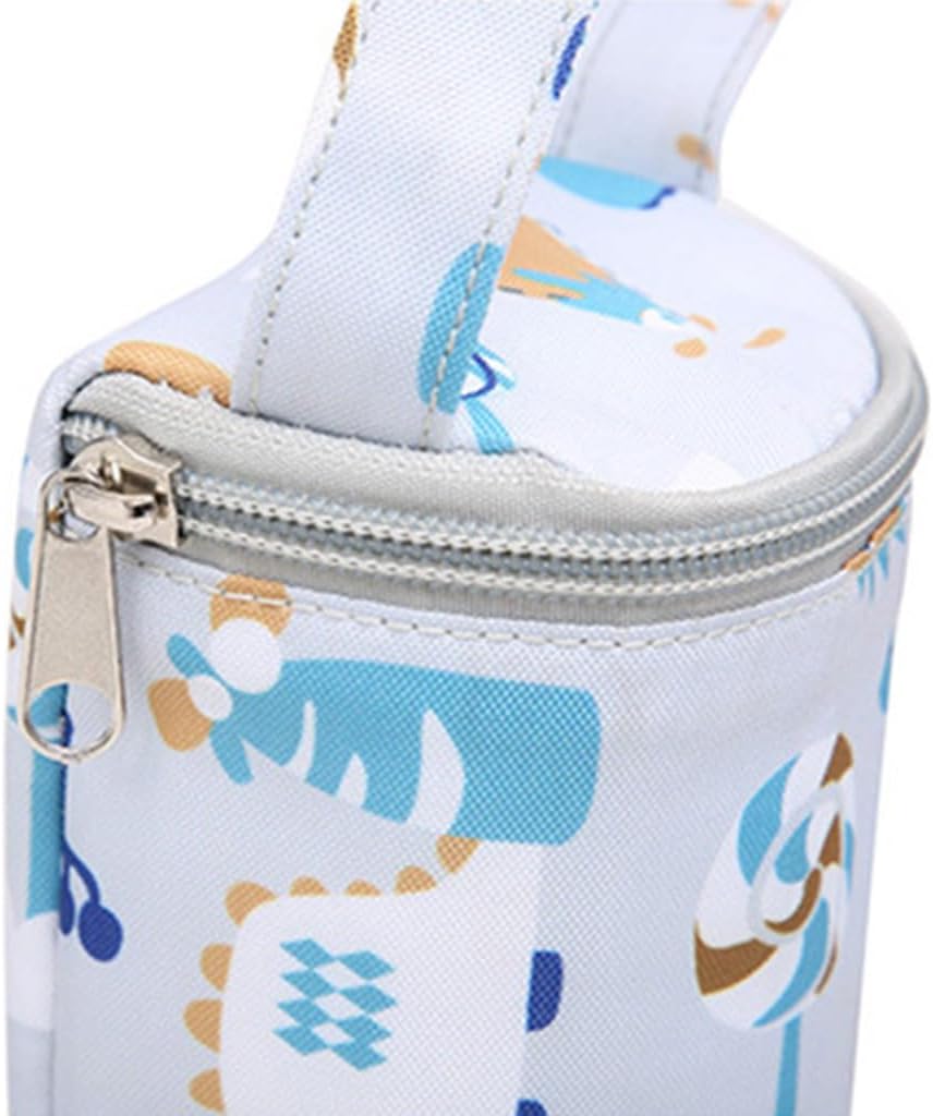 Milk Water Warmer Insulated Bag Baby Nursing Bottle Heater Freshness Preserved Feeding Bottle Bag for Car Travel, 7.87x2.75x3.15in, Black
