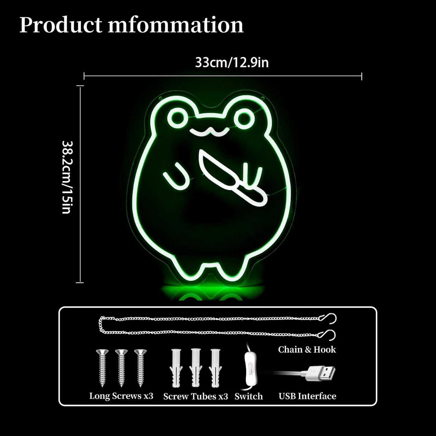 Frog Neon Sign Led Neon Lights Neon Signs for Wall Decor Light Up Sign for Birthday Party Club Gift