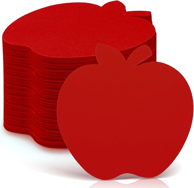 Ireer 48 Pcs Foam Apple Cut Outs Red Apples Shapes Cutouts Bulletin Board