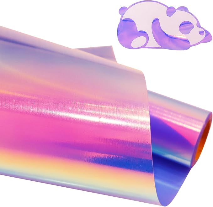 Holographic Heat Transfer Vinyl 10.5IN x 6FT Rainbow HTV Iron on Vinyl