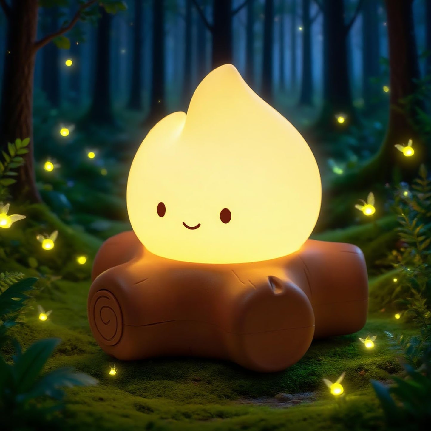 Fake Campfire Lamp, Ambient Lighting, Desk Accessories, Portable Rechargeable Night Light, Candlelight Mode Mood Lighting, Bedroom, Desktop, Camping Decor, Cute Gifts