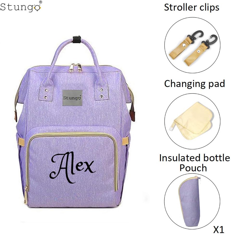 PERSONALIZED Large Diaper Bag Knapsack Custom Diaper bag Monogram Backpack