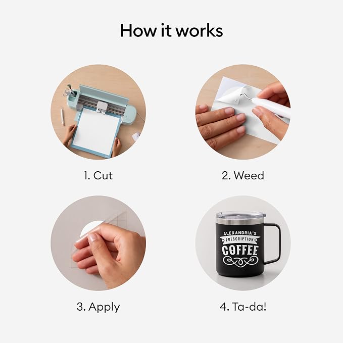 Cricut Premium Permanent Vinyl, 12ft