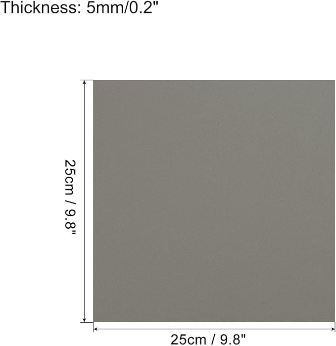 MECCANIXITY EVA Foam Sheets Light Grey 9.8 Inch x 9.8 Inch 5mm Thick Crafts