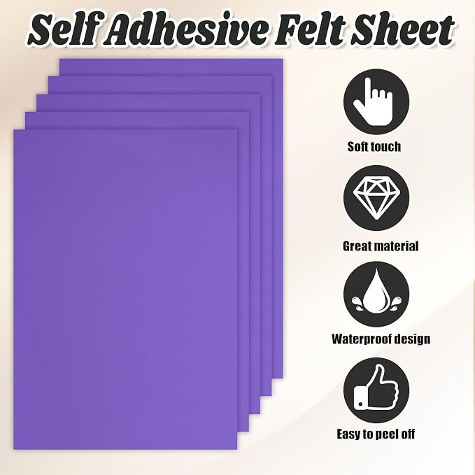 Biaungdo 6 Pcs 8 x 12 Inch Felt Fabric Sheets,