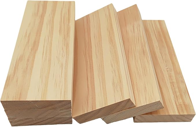 6PCS Rectangle Wood Boards Unfinished Wood Blocks