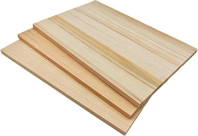 3PCS Rectangle Wood Boards Unfinished Wood Blocks