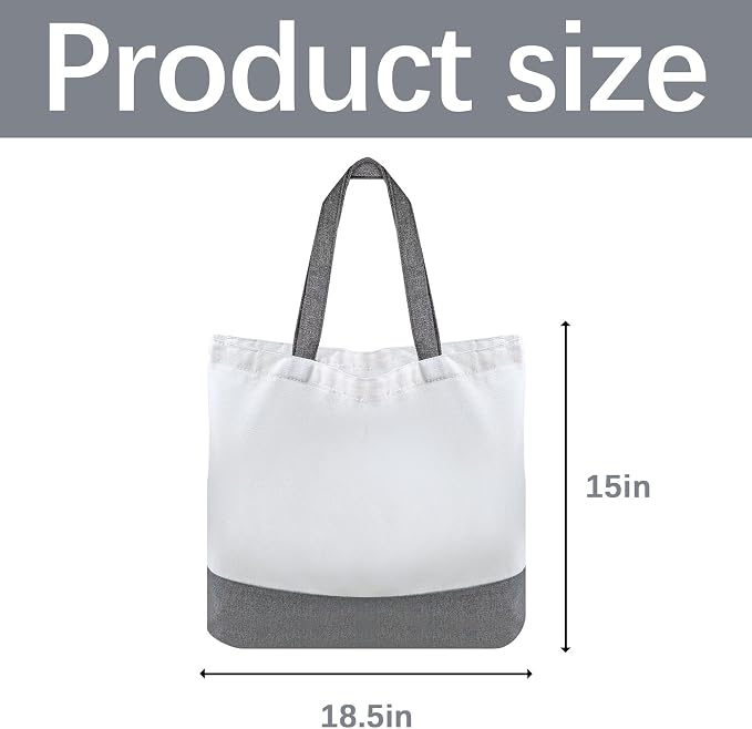 OKBA 10 pcs Sublimation Tote Bags, polyester tote bags