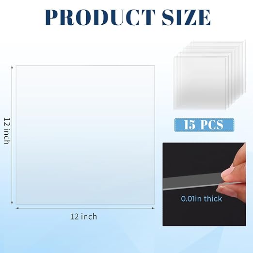 TKOnline 15 PCS Plexiglass Sheets, Invitations, Poster Frames Plastic Board